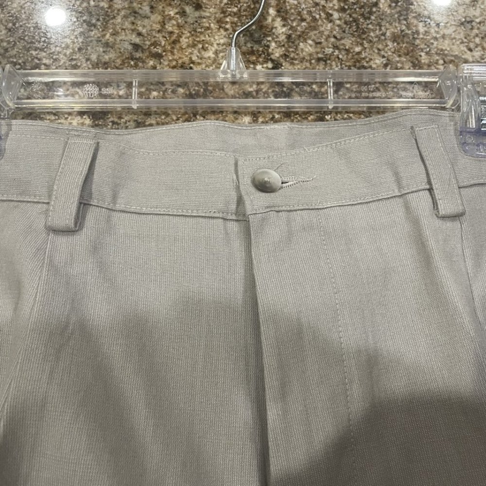 Men's Roundtree & Yorke Trademark Pleated Pants with Stripe 36 x 30